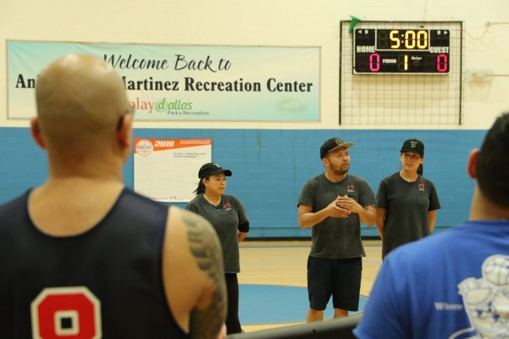 Operation of Humanity staff addressing players