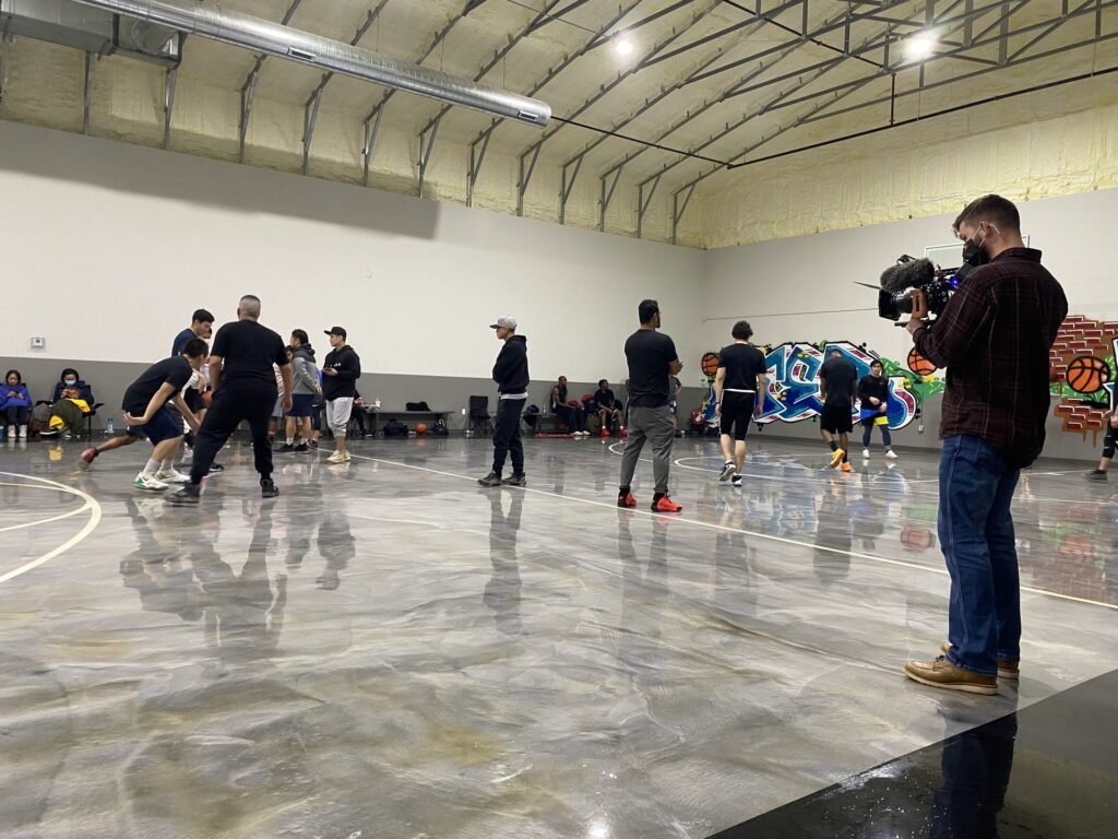 Players warming up before tip-off — benefiting NAMI North Texas